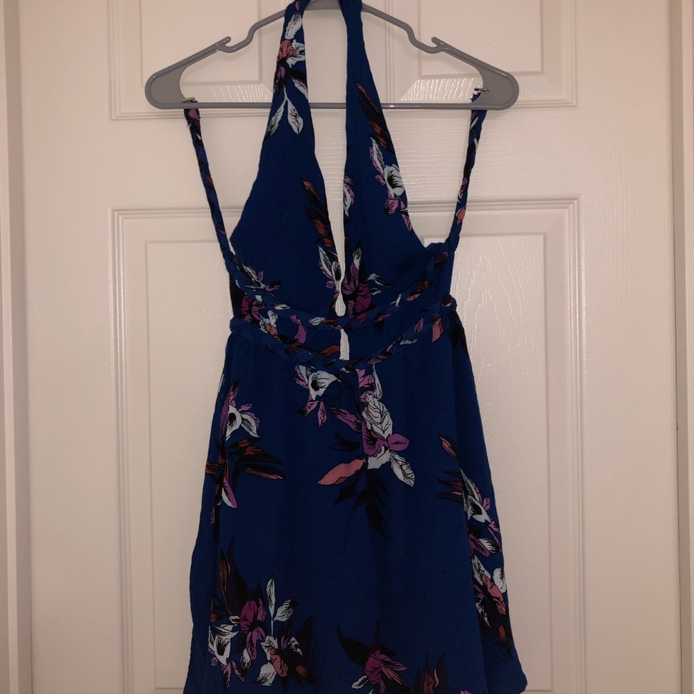 Dainty Hooligan Halter Floral Mini Dress/Tunic
